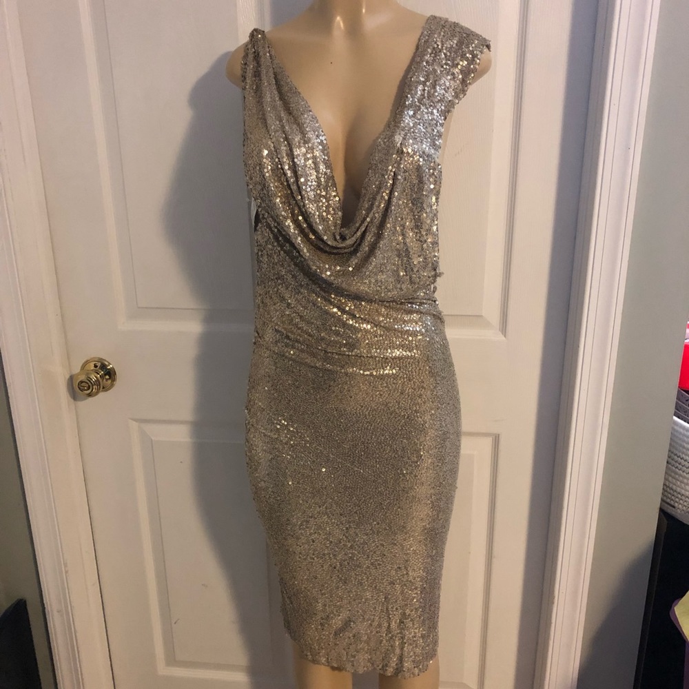 Runway sample metal sequin dress amazing